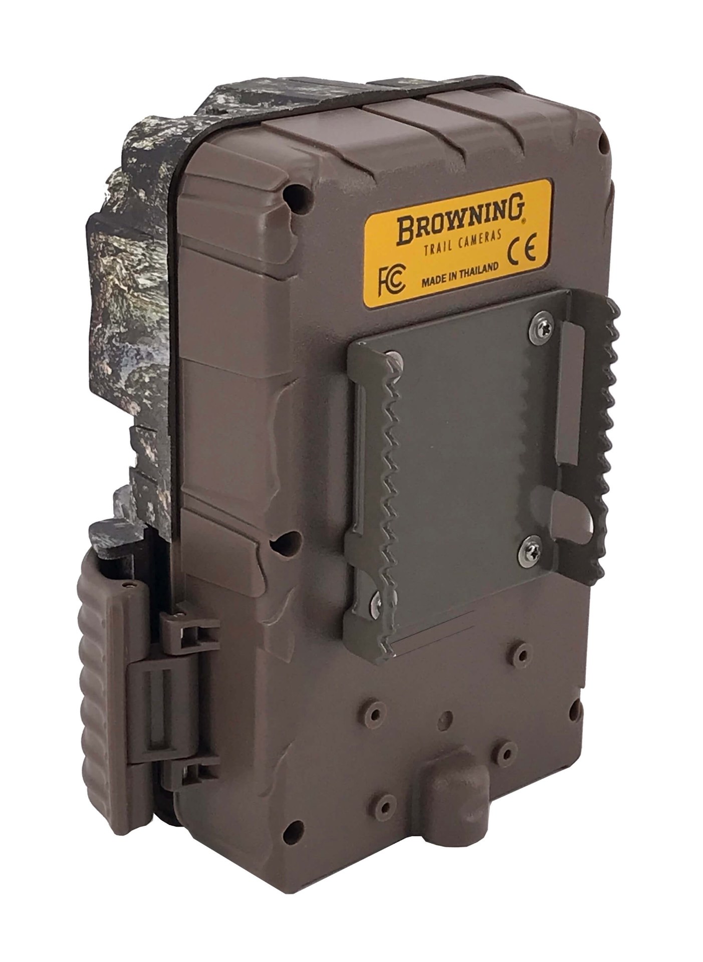 Rear of the Browning trail camera showing the mounting bracket